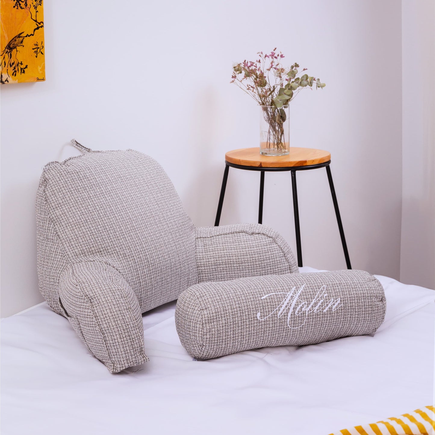 Coussin de lecture avec accoudoirs