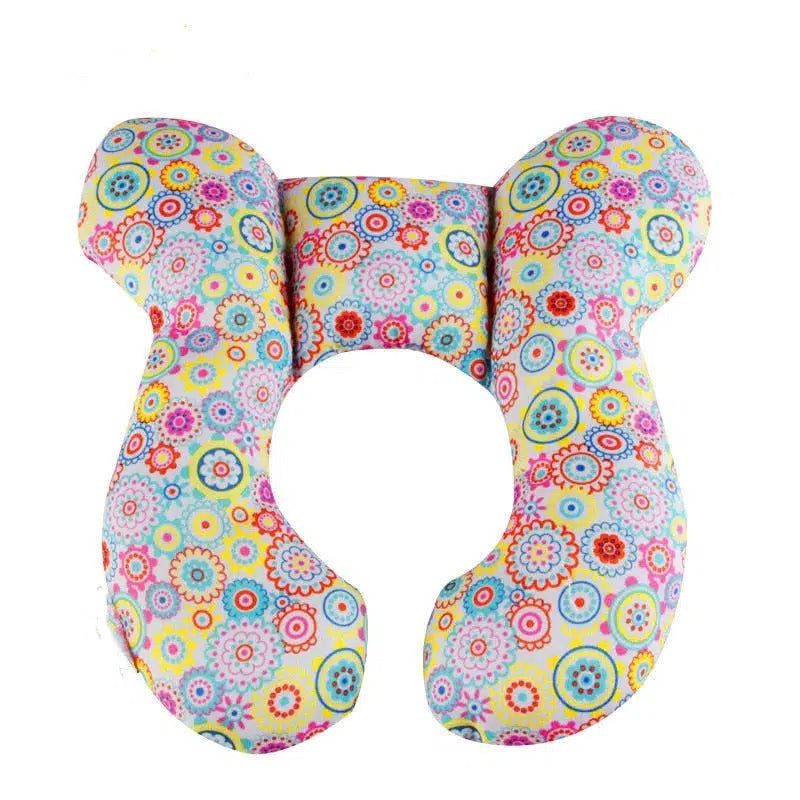 Coussin de voyage enfant - Soutien du cou en voiture Fleurs