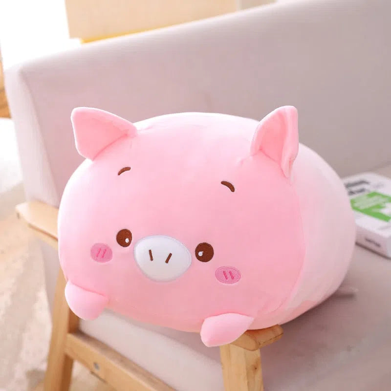 Coussins peluches en forme d'animaux Cochon
