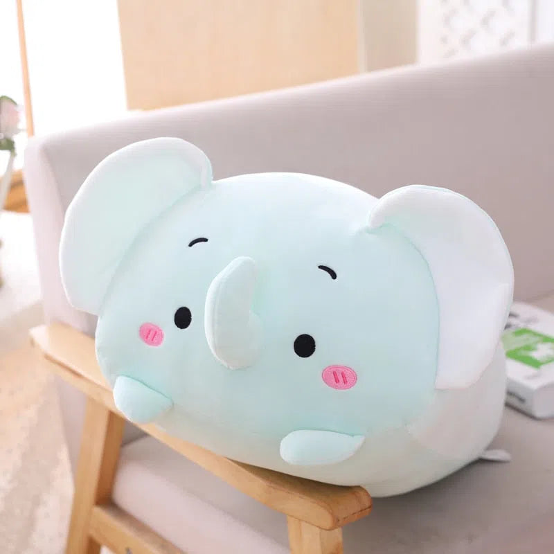 Coussins peluches en forme d'animaux Éléphant