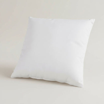 Coussin 50 x 50 cm garni, enveloppe 100 % coton blanc