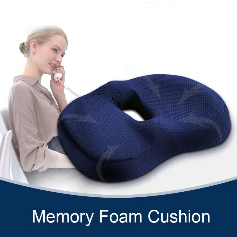 Coussin à mémoire de forme - Soulagement douleurs dorsales et Correction de posture 