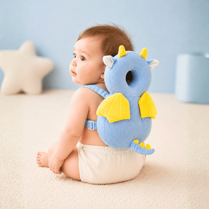 Protege Tete Bebe | Sac a Dos Anti Chute Bébé | Coussin Anti Chute Bebe dragon
