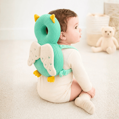 Protege Tete Bebe | Sac a Dos Anti Chute Bébé | Coussin Anti Chute Bebe hibou