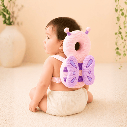 Protege Tete Bebe | Sac a Dos Anti Chute Bébé | Coussin Anti Chute Bebe papillon