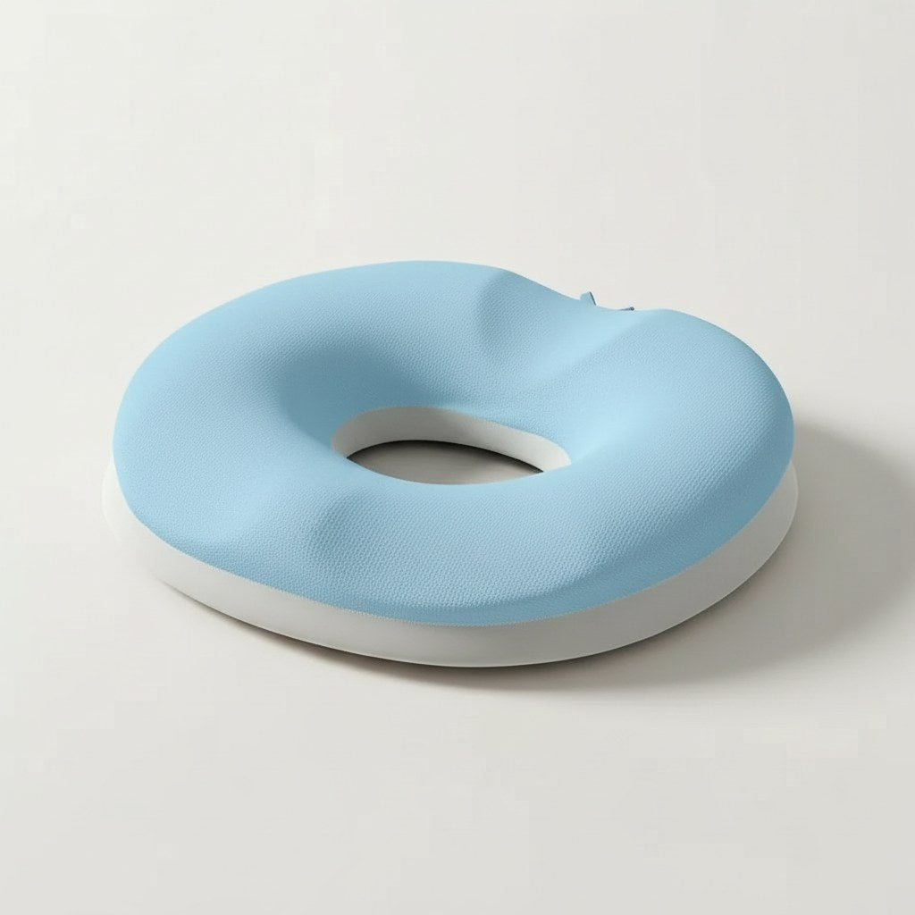 Coussin bouée d'assise en mousse bleu ciel