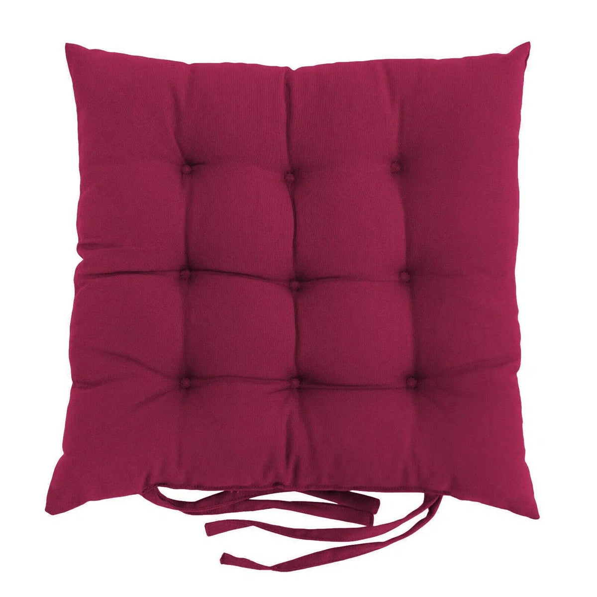 Coussin pour chaise de jardin en fer forgé rouge vin
