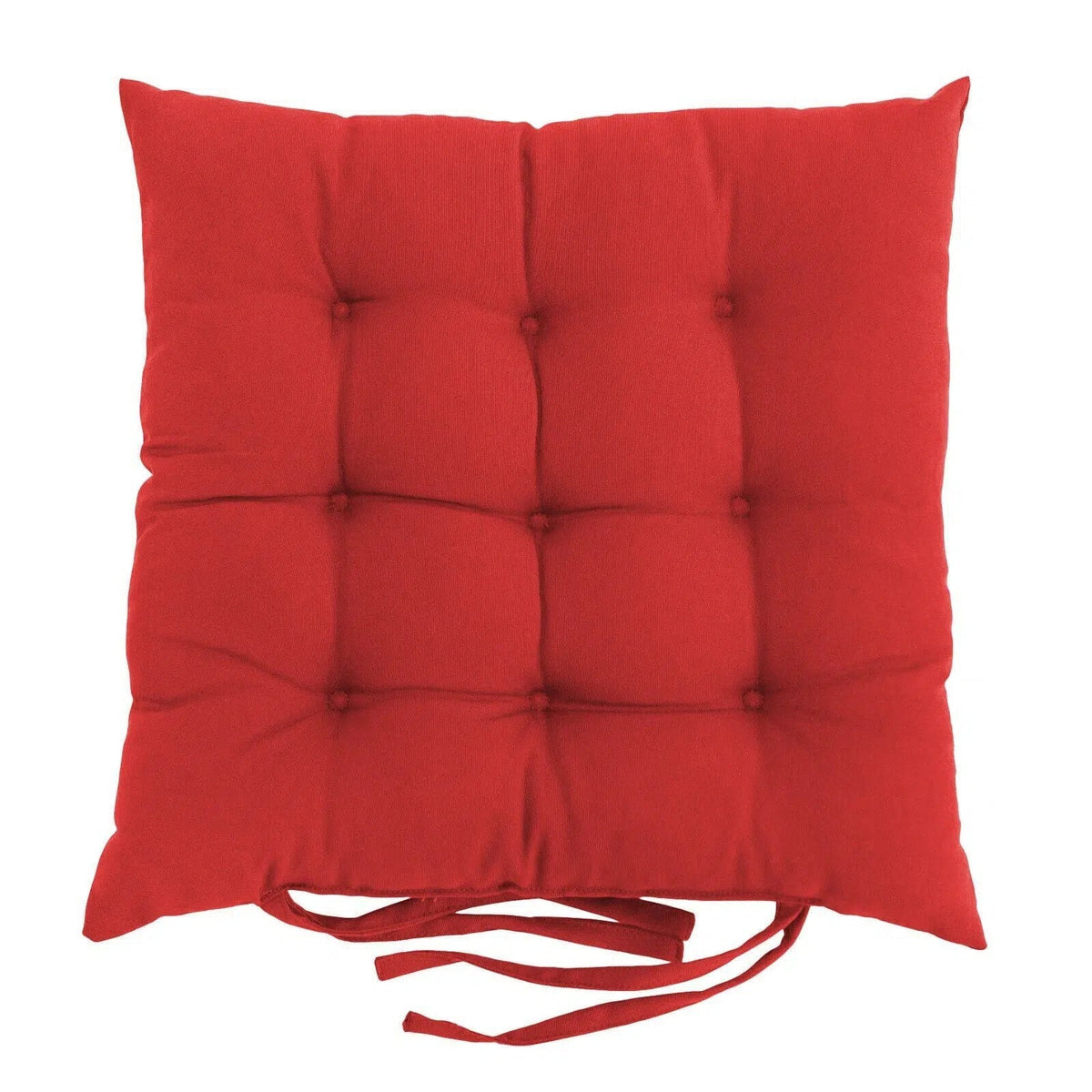 Coussin pour chaise de jardin en fer forgé rouge