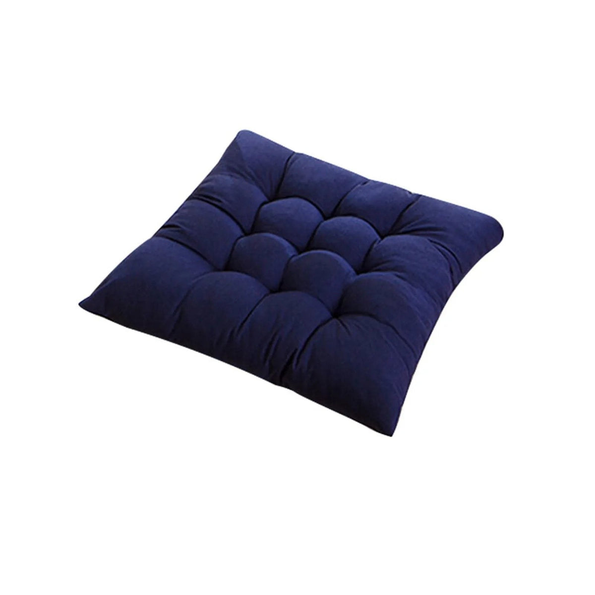 Coussin de chaise 40 x 40 cm bleu marine avec attaches