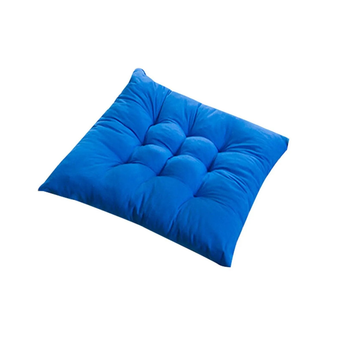 Coussin de chaise 40 x 40 cm bleu roi avec attaches