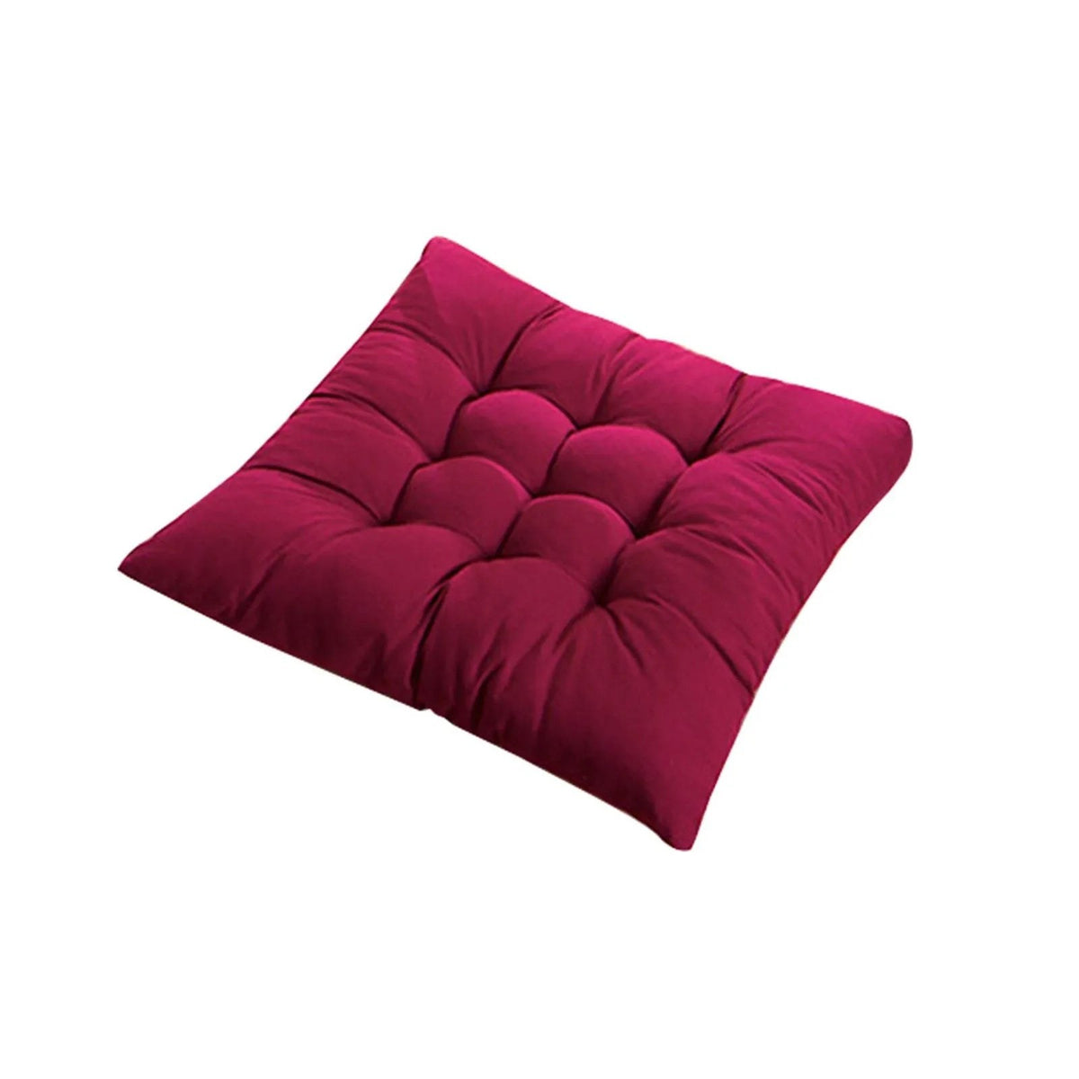 Coussin de chaise 40 x 40 cm bordeaux avec attaches