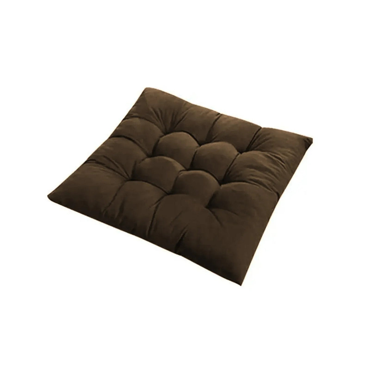Coussin de chaise 40 x 40 cm café avec attaches