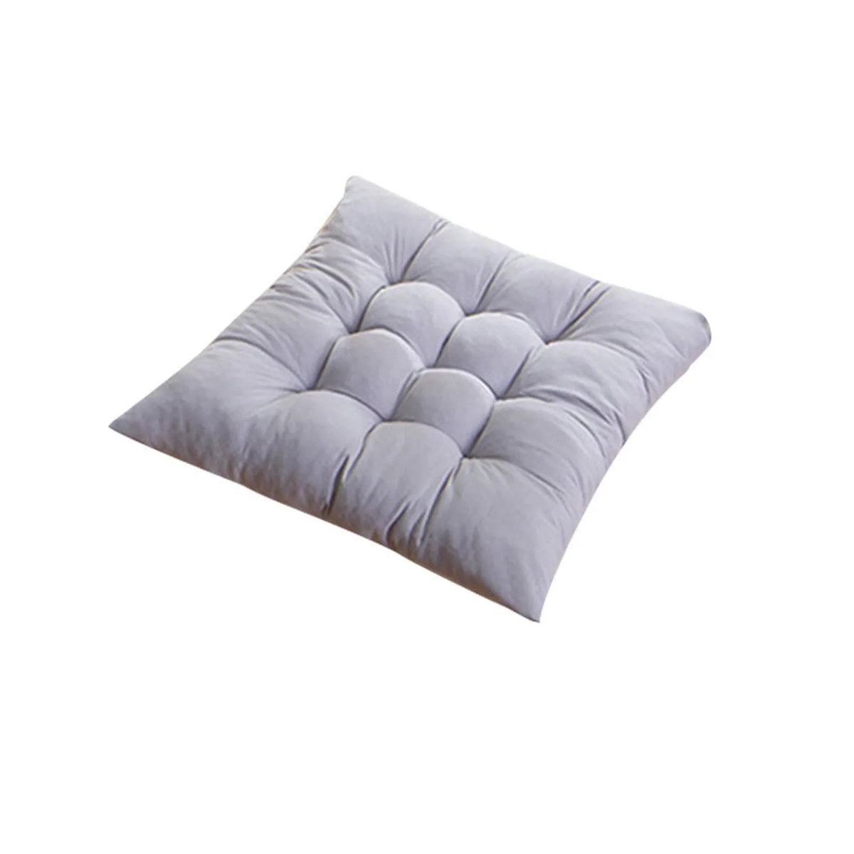 Coussin de chaise 40 x 40 cm gris clair avec attaches