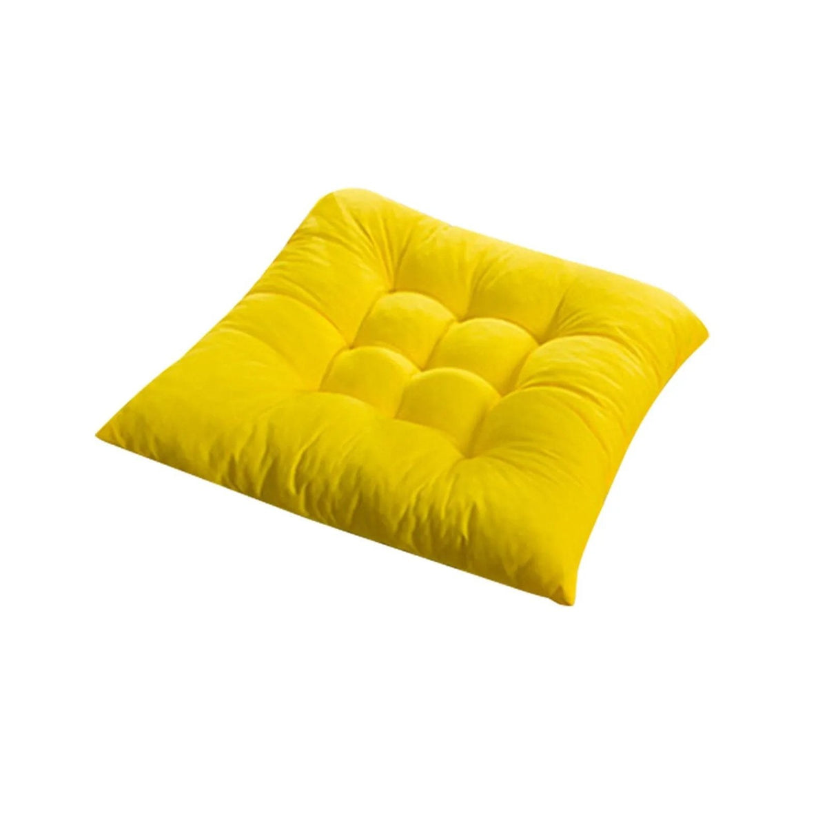 Coussin de chaise 40 x 40 cm jaune avec attaches