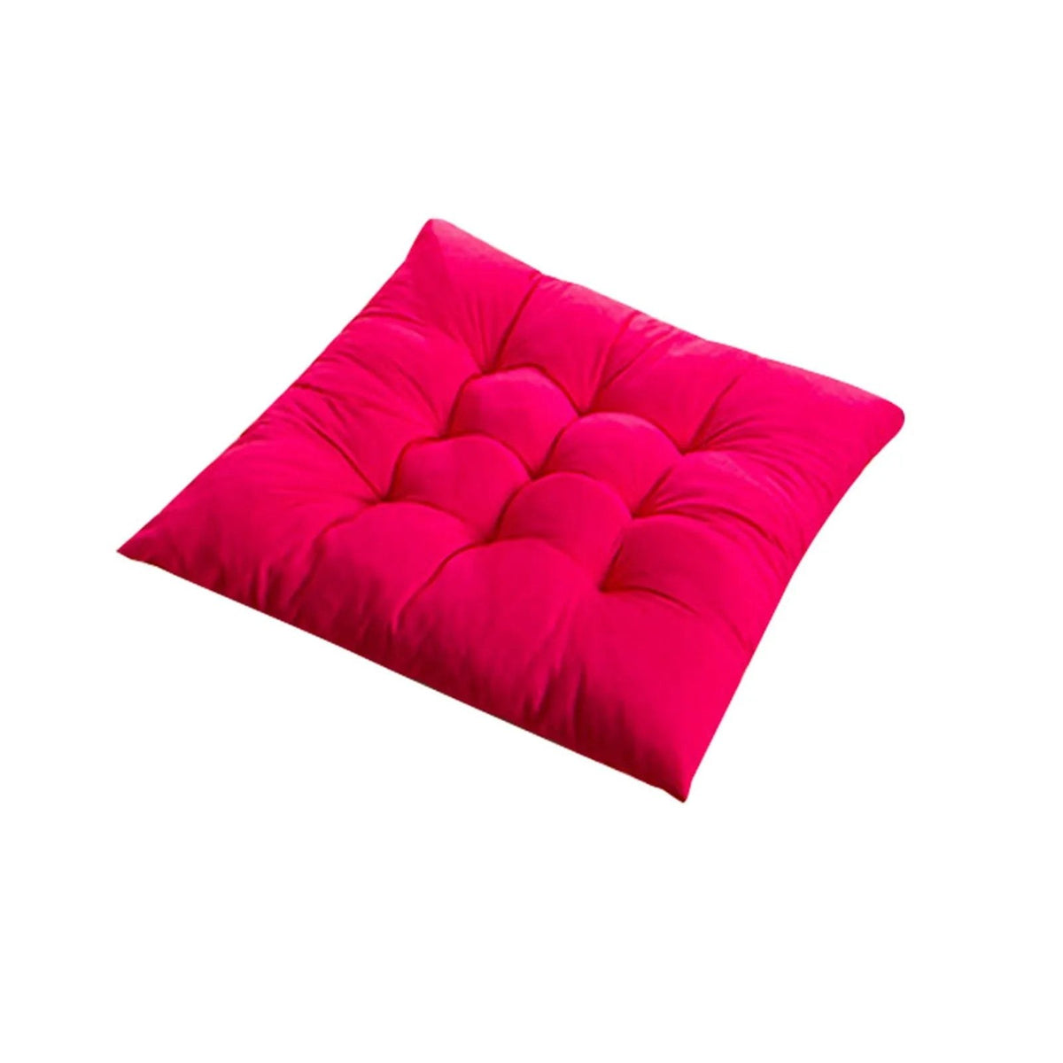 Coussin de chaise 40 x 40 cm rose vif avec attaches