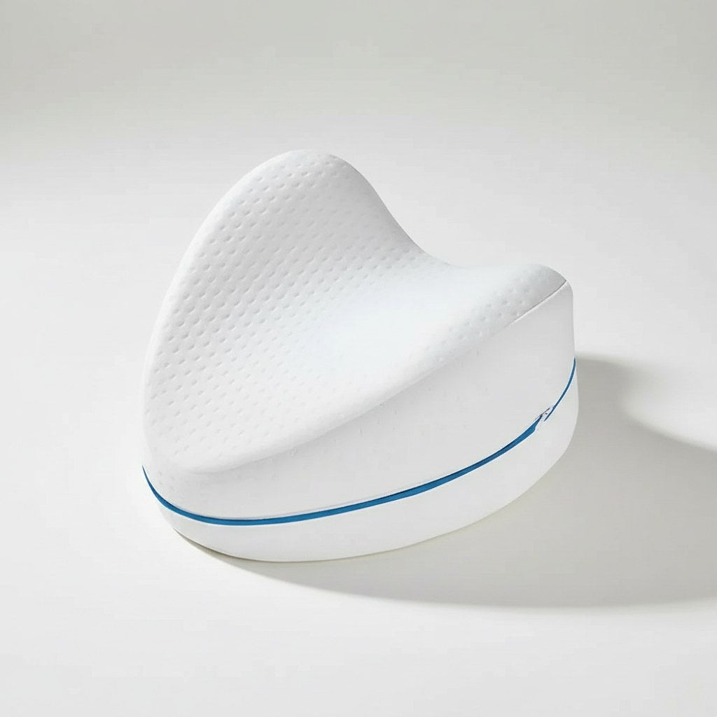 Coussin de genoux ergonomique en mousse à mémoire de forme, housse blanche