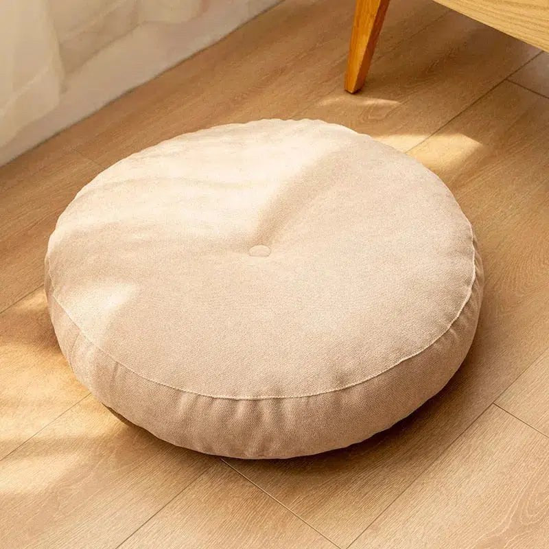 Coussin de sol style futon japonais crème