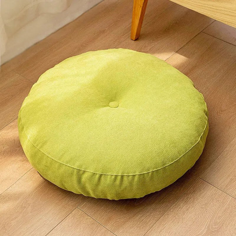 Coussin de sol style futon japonais vert