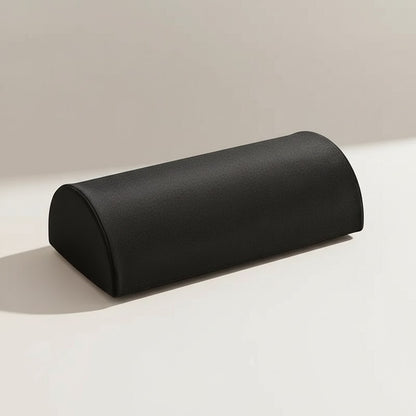 Coussin demi-lune en mousse à mémoire de forme, housse en velours noir