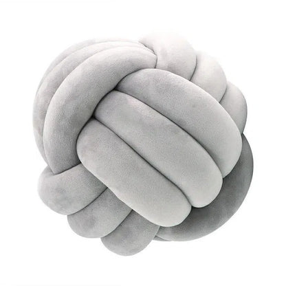 Coussin en noeud - Décoration d'intérieur artisanale Gris 