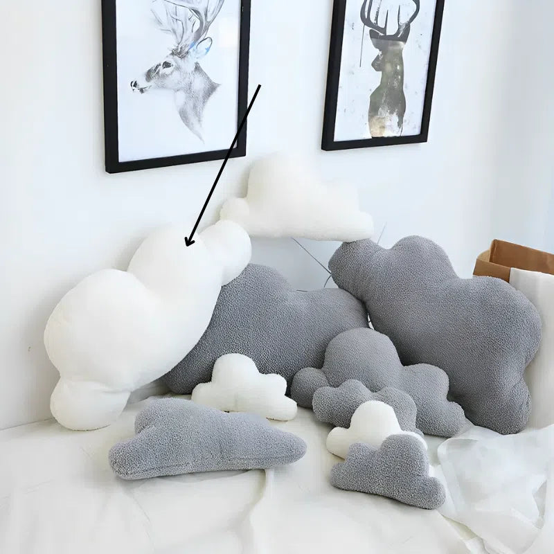 Coussin nuage Blanc cumulonimbus Mon-coussin.fr