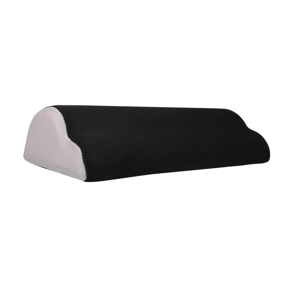 Coussin repose-pieds en mousse à mémoire de forme, coloris noir et gris