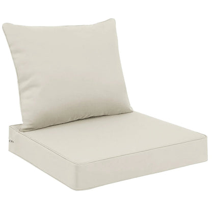 Coussins de salon de jardin assise et dossier beige