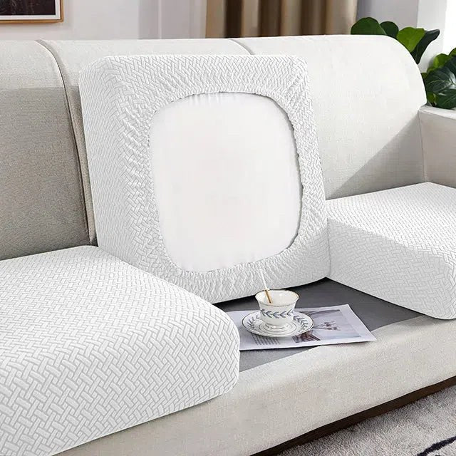 Housse pour coussin de canapé blanc