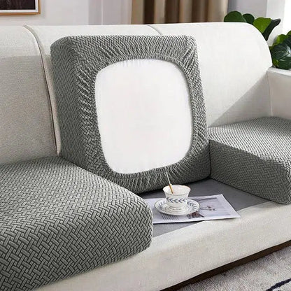 Housse pour coussin de canapé gris clair