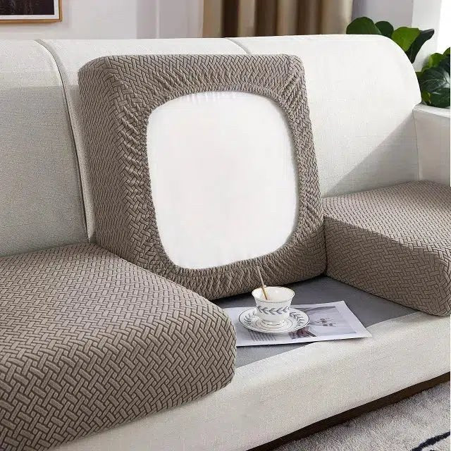 Housse pour coussin de canapé taupe