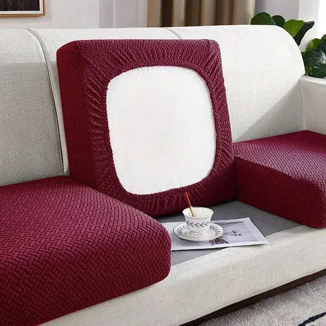 Housse pour coussin de canapé vin rouge