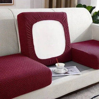 Housse pour coussin de canapé vin rouge