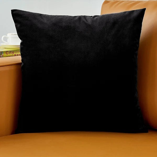 Housse de coussin 40 x 40 cm en velours noir