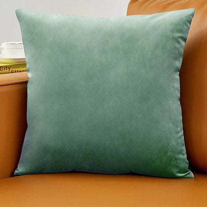 Housse de coussin 40 x 40 cm en velours vert sauge