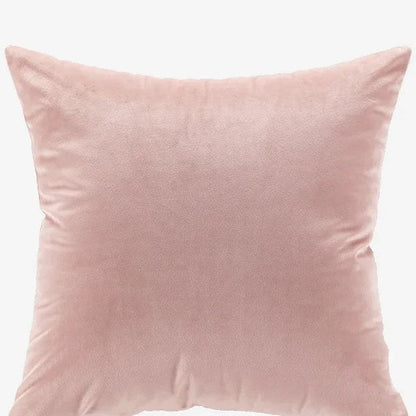 Housse de coussin 60 x 60 cm en velours rose poudré