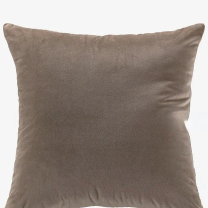 Housse de coussin 60 x 60 cm en velours taupe