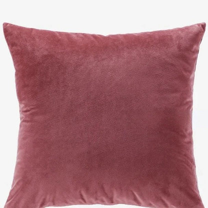 Housse de coussin 60 x 60 cm en velours vieux rose