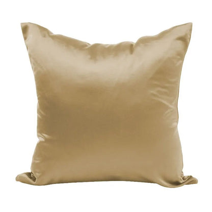 Housse de coussin effet soie en satin, coloris champagne
