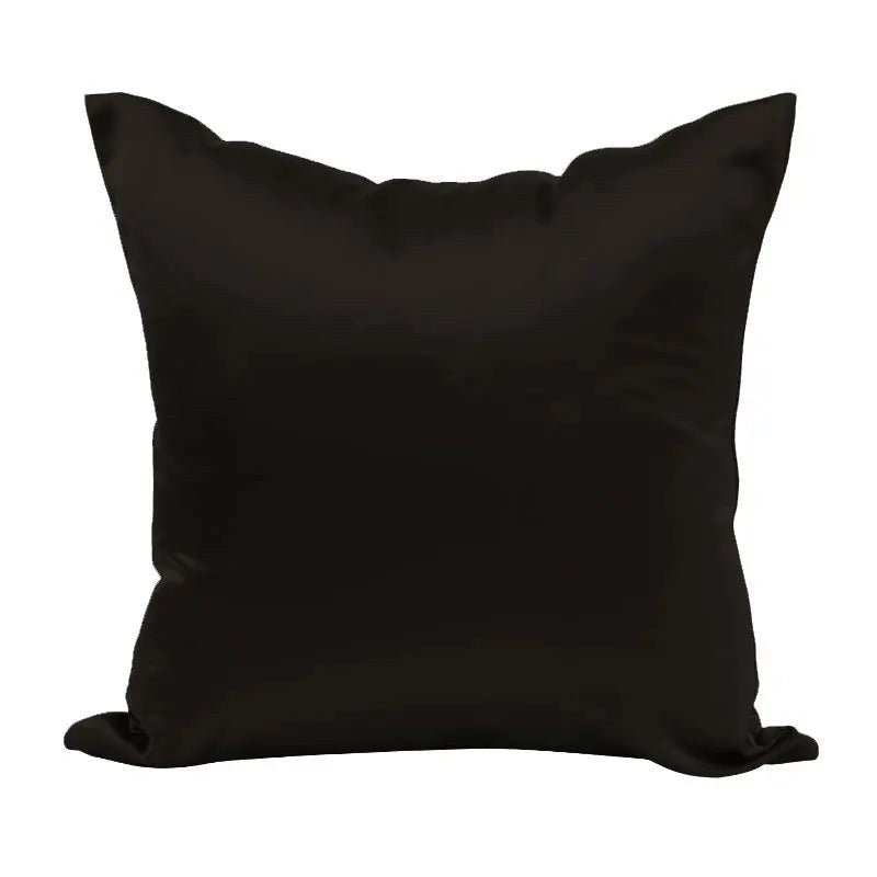 Housse de coussin effet soie en satin, coloris noir