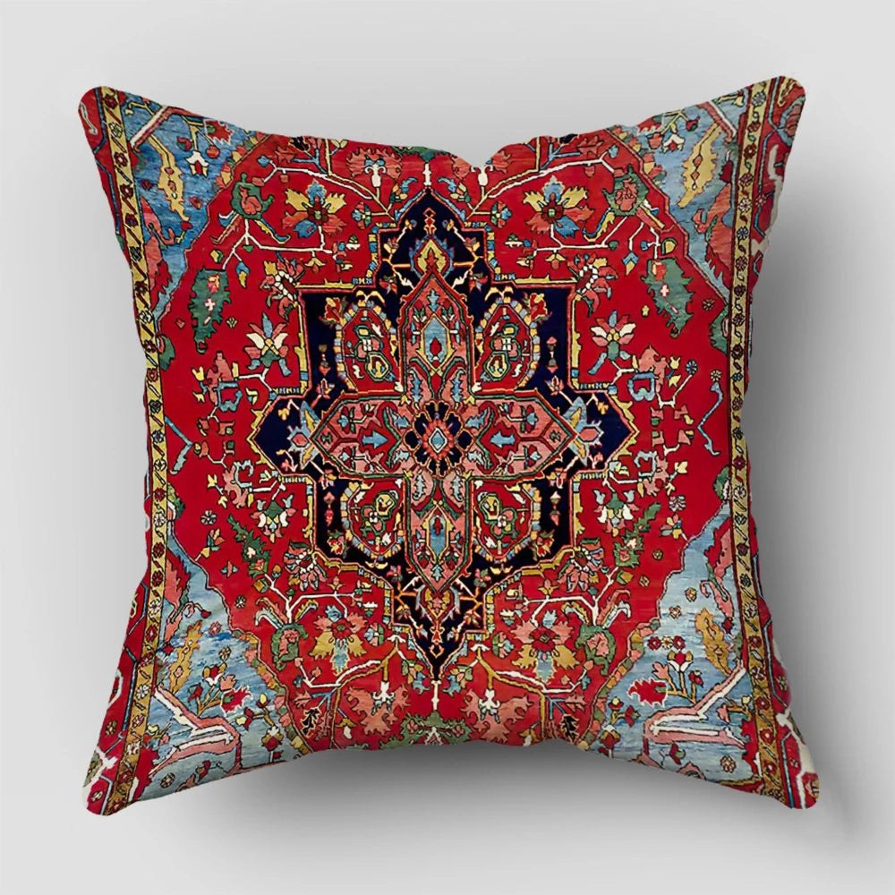 Housse de coussin vintage 45 x 45 cm, motif tapis persan