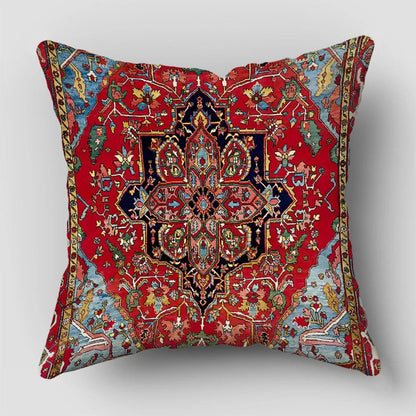 Housse de coussin vintage 45 x 45 cm, motif tapis persan