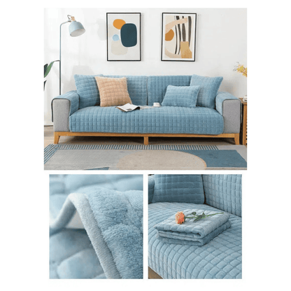 Housse pour Canapé en Velours Épais | Revêtement pour Canapé d’Angle Méridienne | 2 Places & 3 Places