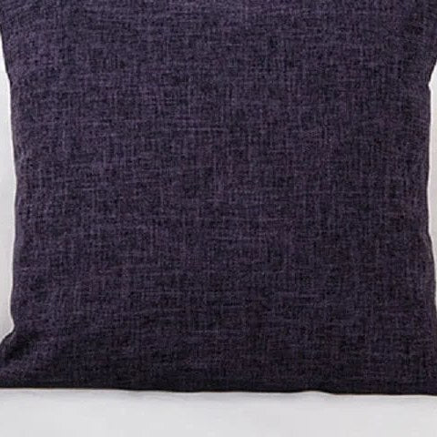 Housse de coussin texture lin violet