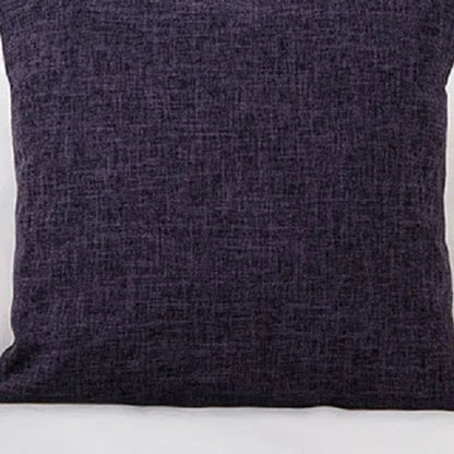 Housse de coussin texture lin violet
