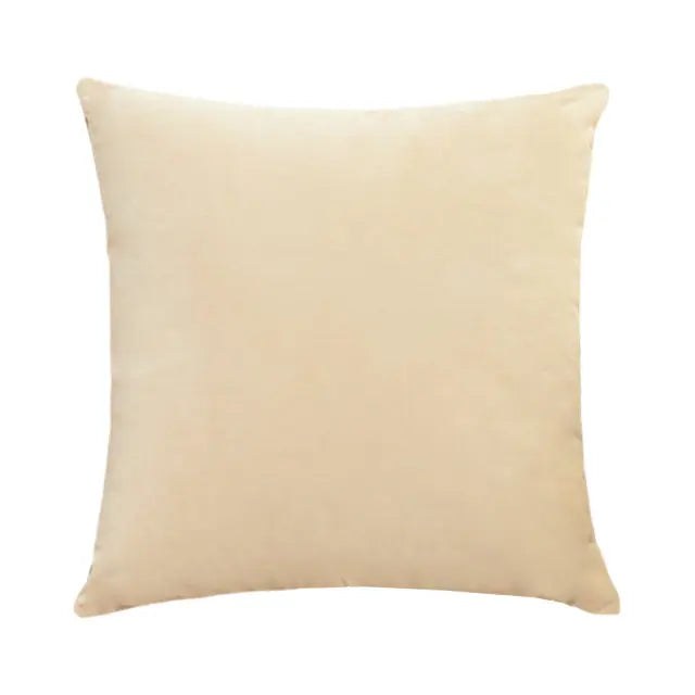 Petite housse de coussin 35 x 35 cm en velours beige