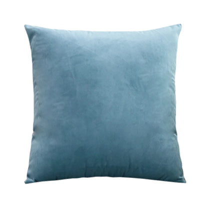 Petite housse de coussin 35 x 35 cm en velours bleu gris