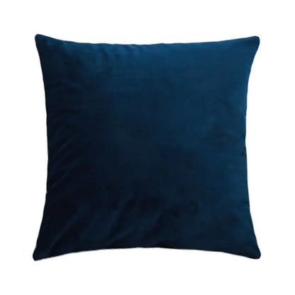 Petite housse de coussin 35 x 35 cm en velours bleu nuit