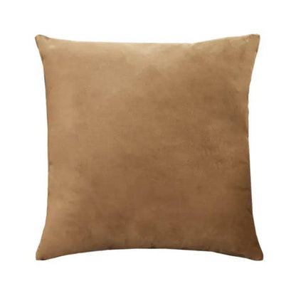 Petite housse de coussin 35 x 35 cm en velours camel