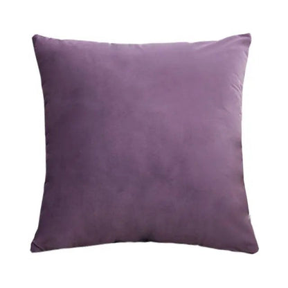 Petite housse de coussin 35 x 35 cm en velours prune