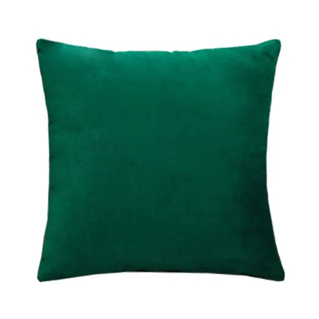 Petite housse de coussin 35 x 35 cm en velours vert émeraude